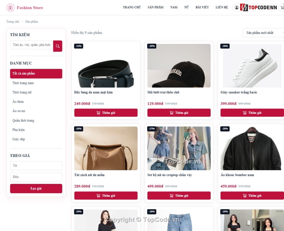 web đồ án,code đồ án,code bán hàng